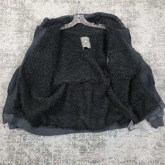 Metal Mulisha  Hoodie Men's Medium Black Full Zip Sherpa-Lined Jacket Sweatshirt - Picture 8 of 10